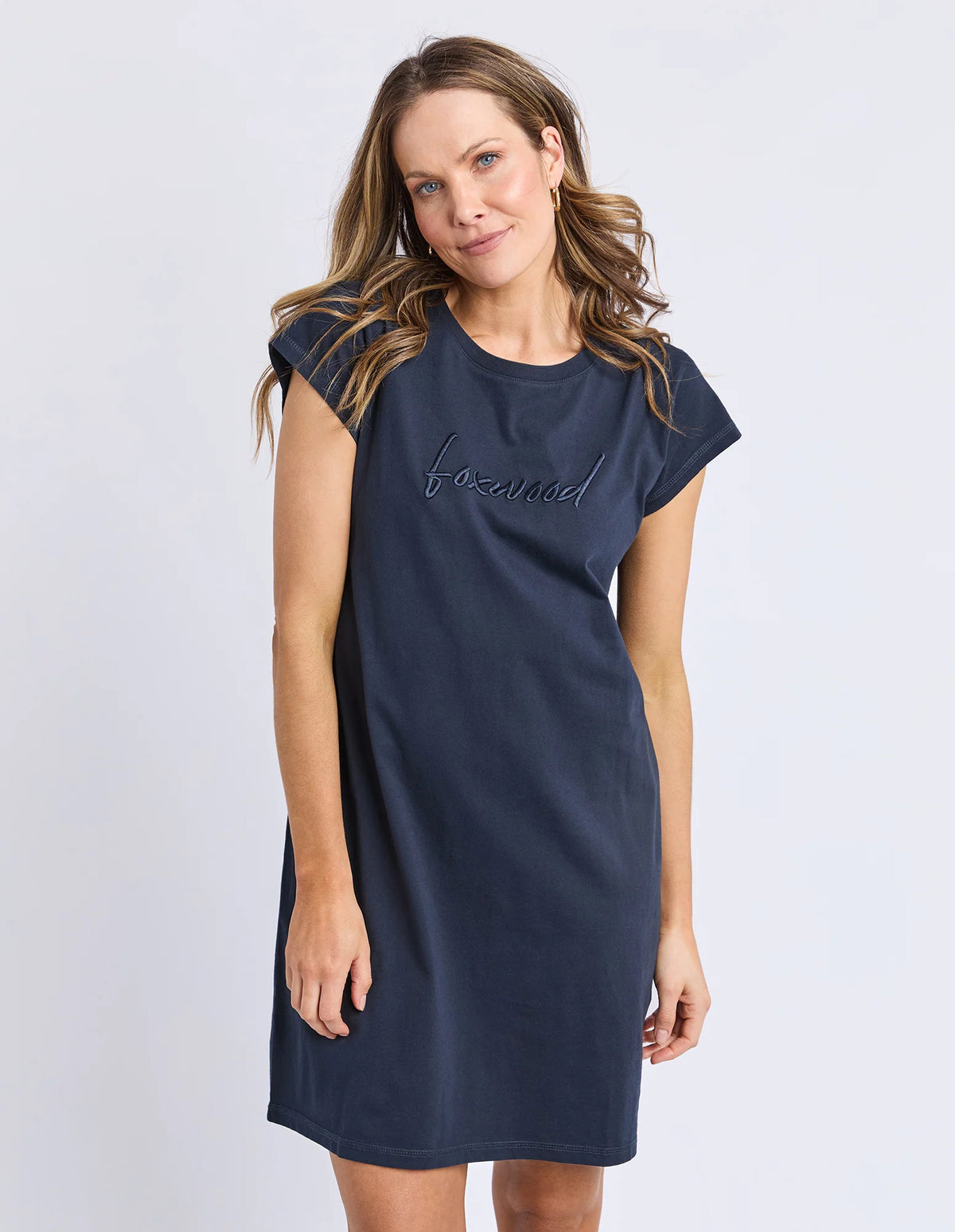 SIGNATURE EMBROIDERY TEE DRESS
