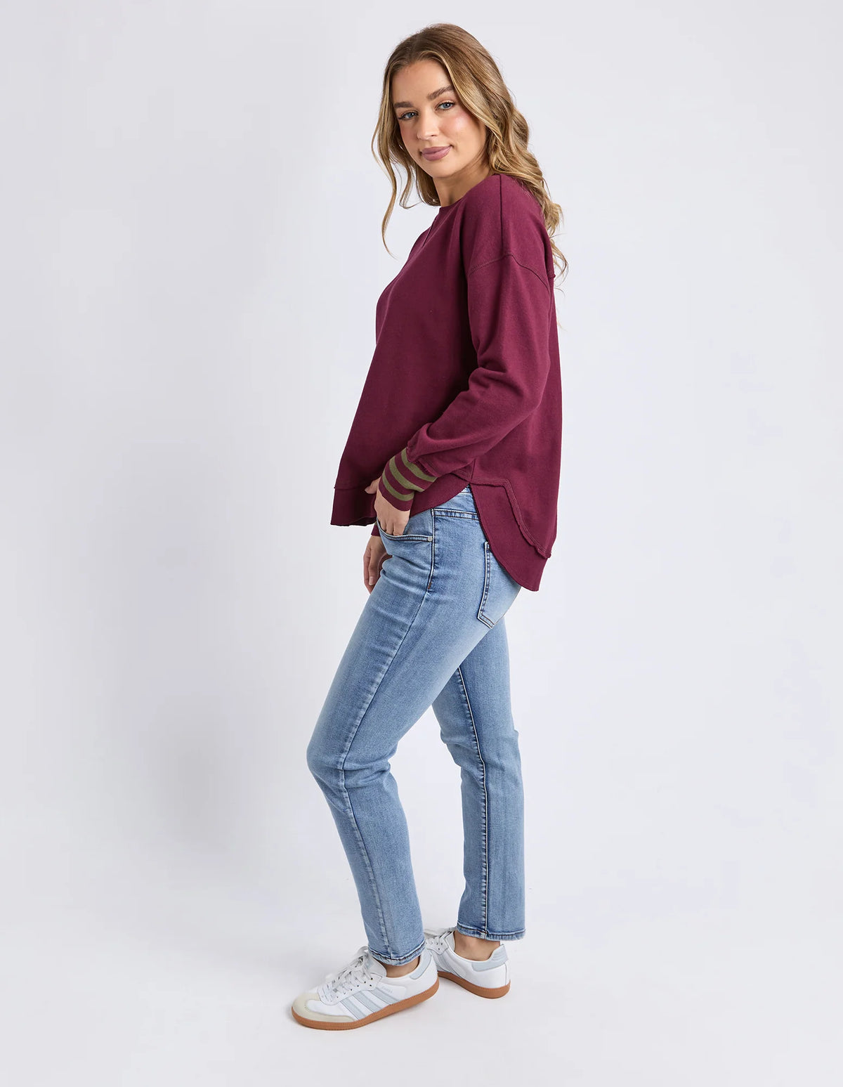 ALEX STRIPE CUFF CREW
