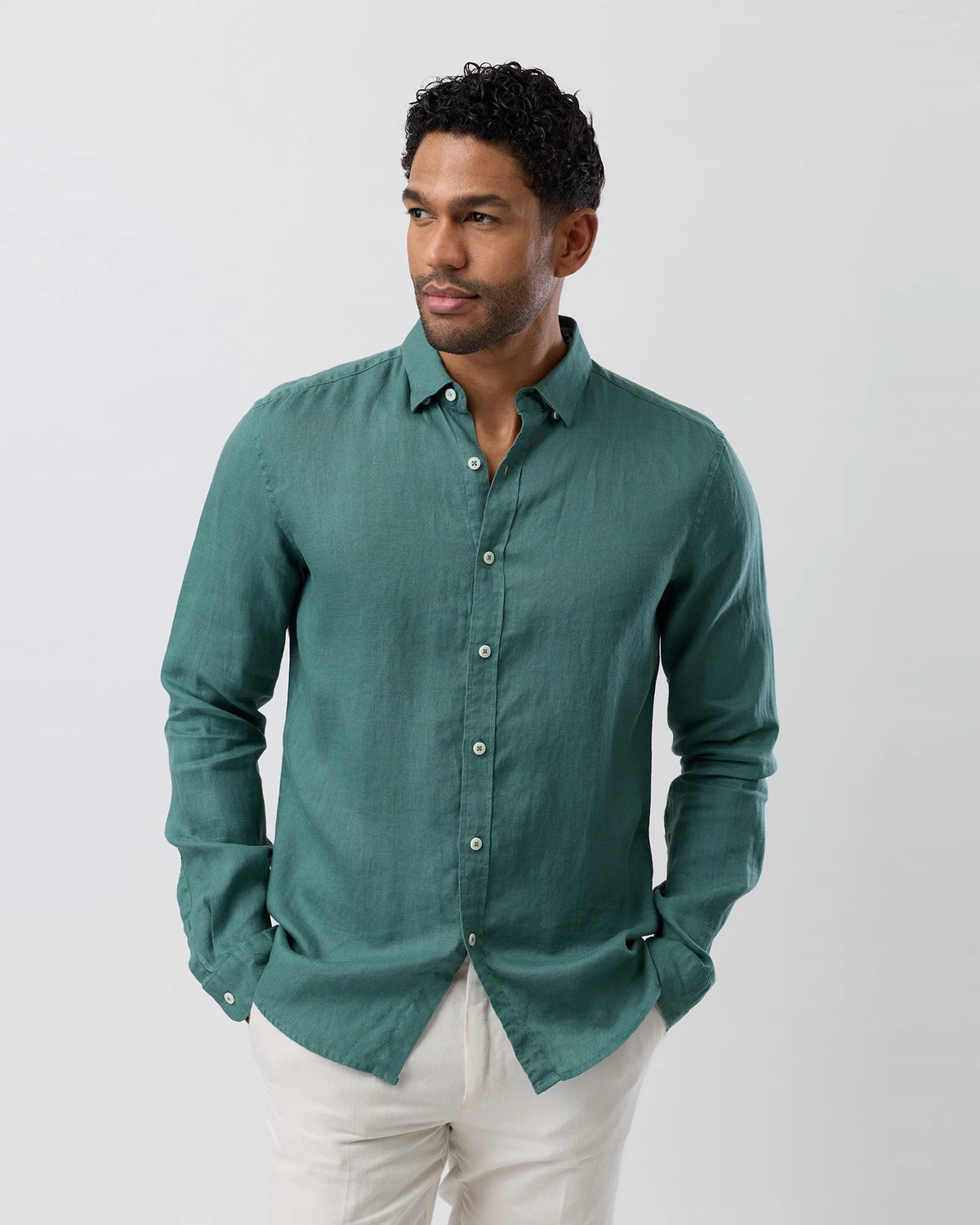 LINEN CASUAL LS SHIRT
