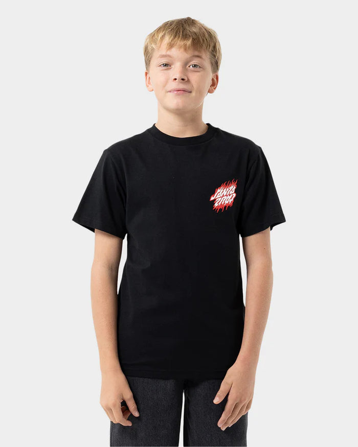 FLAMED DOT UPSIDE DOWN S/S TEE