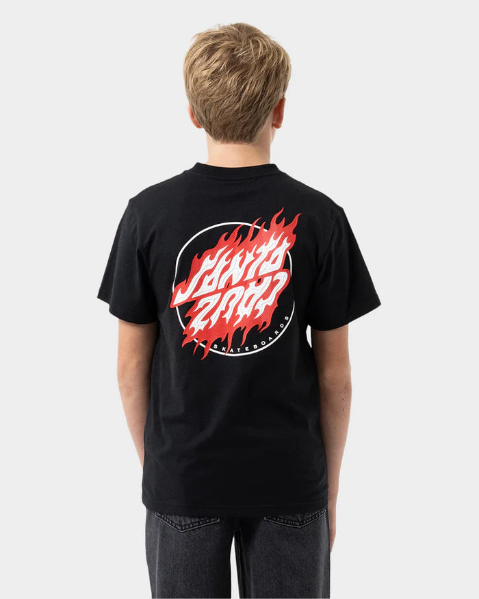 FLAMED DOT UPSIDE DOWN S/S TEE