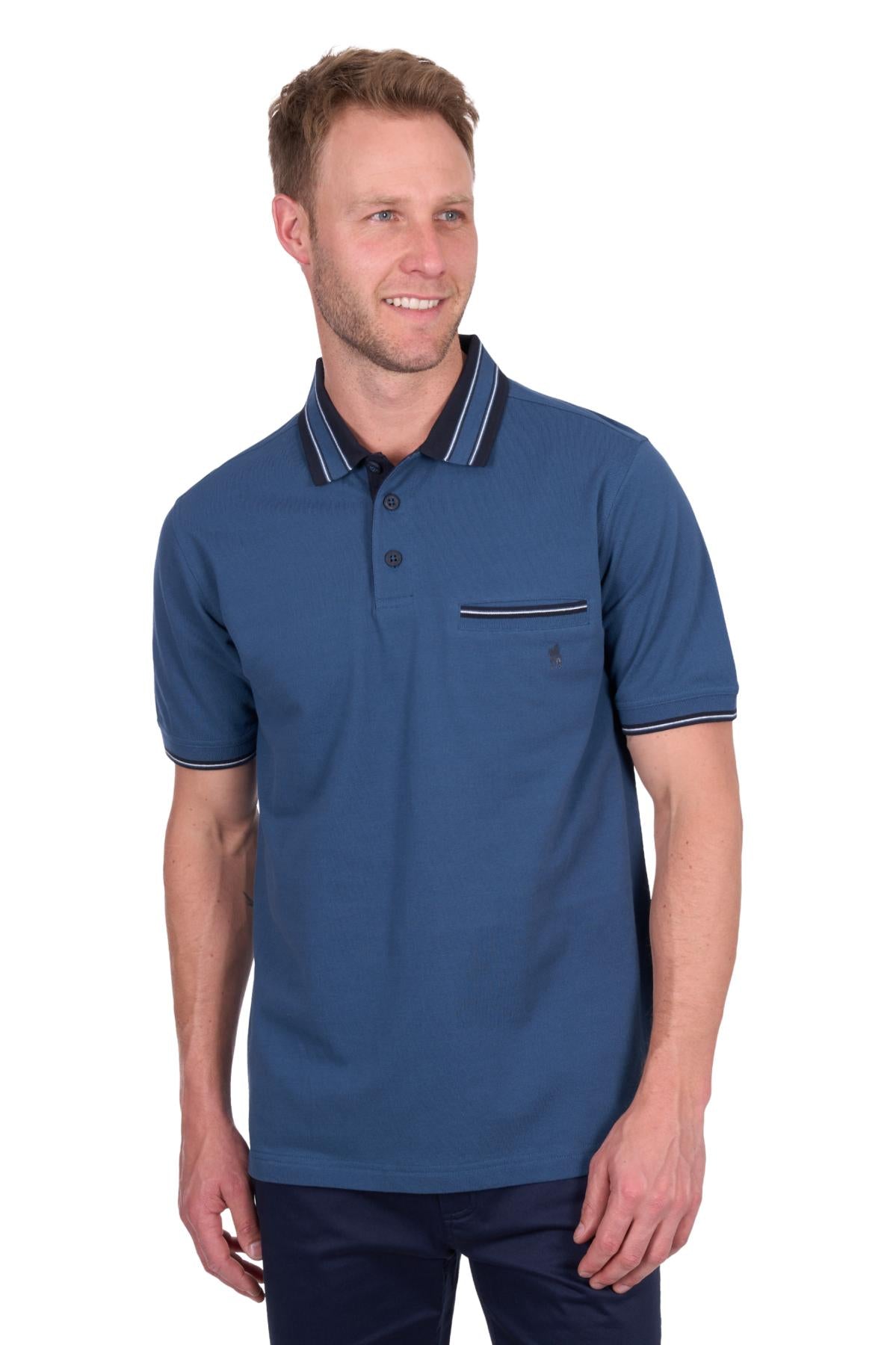 MENS BEN TAILORED 1PKT SS POLO - Rustik Cove