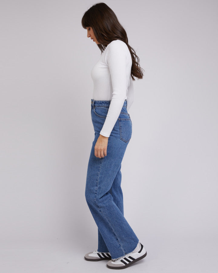 EVE RIB V NECK LONG SLEEVE TOP
