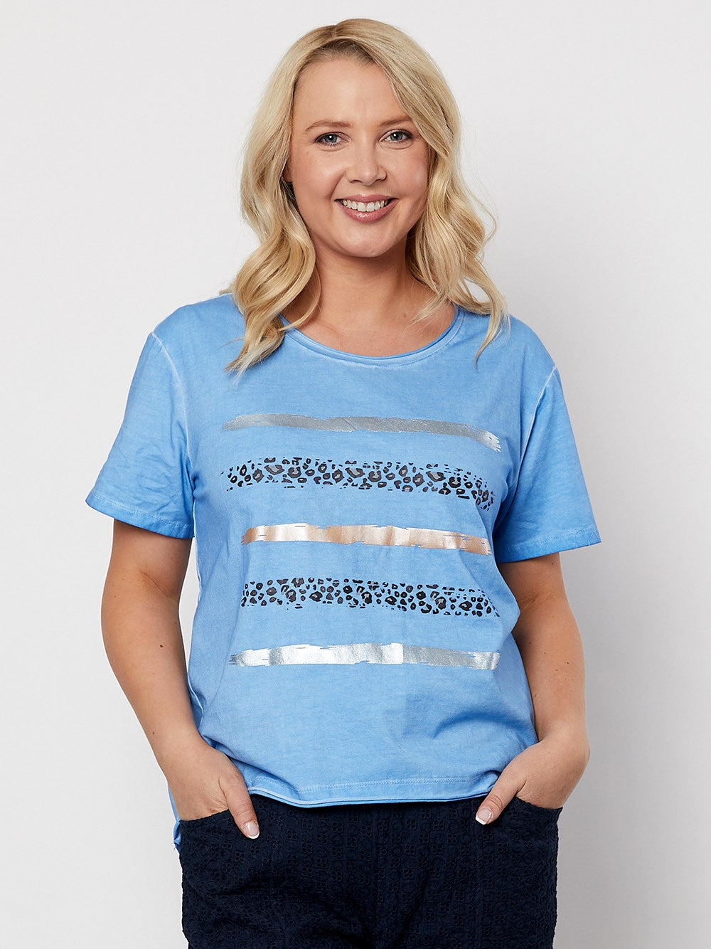 ANIMAL STRIPE TEE
