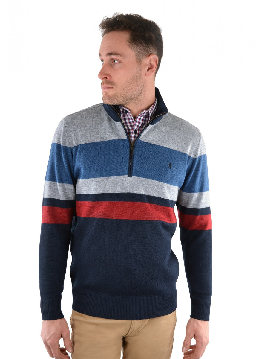 MENS STAMFORD STRIPE MERINO