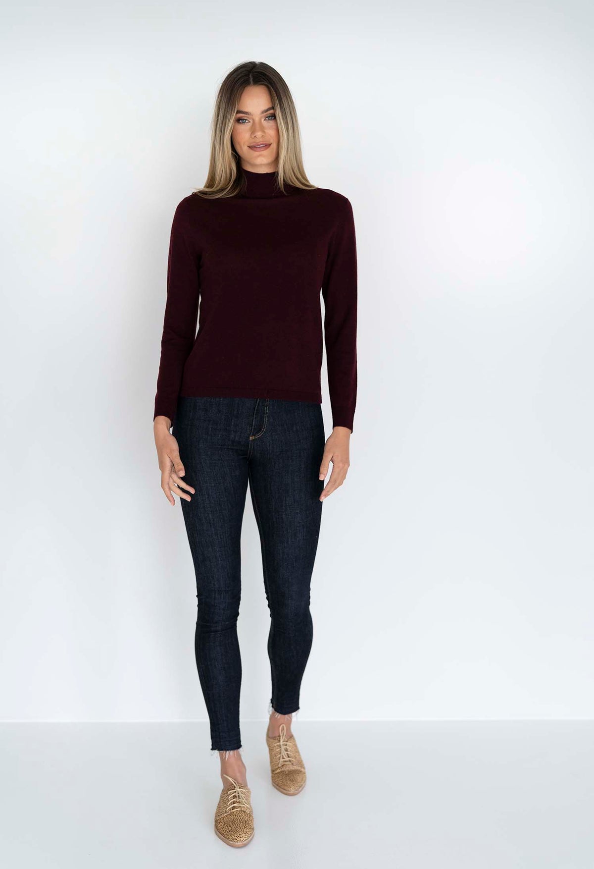 RUBY HI NECK BASIC PLUM