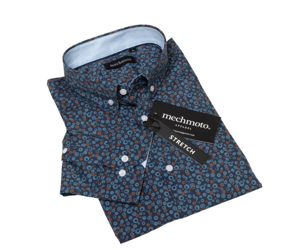 STRETCH BUBBLE PRINTED SHIRT