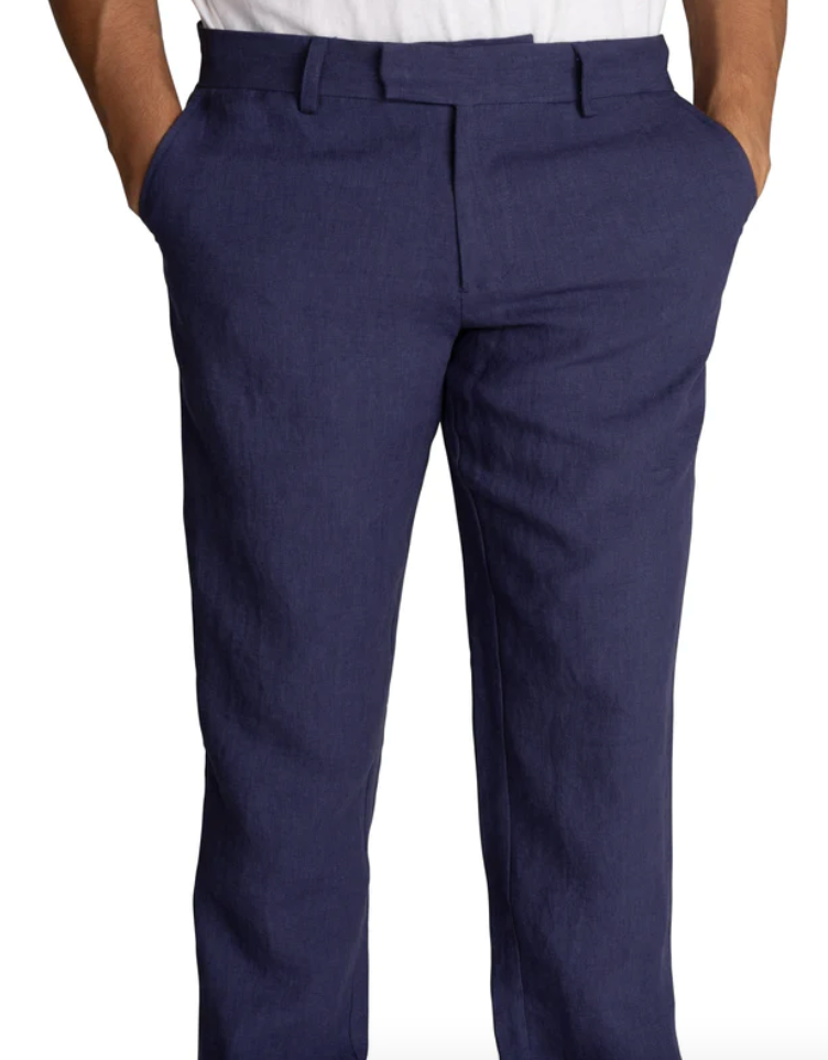 LUXURY LINEN SIDE POCKET PANT