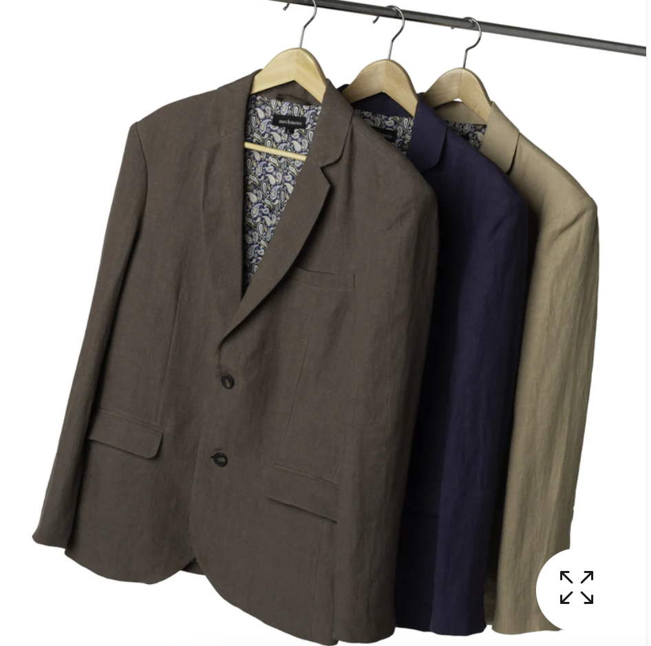 LINEN JACKET WITH CONTRAST LINING