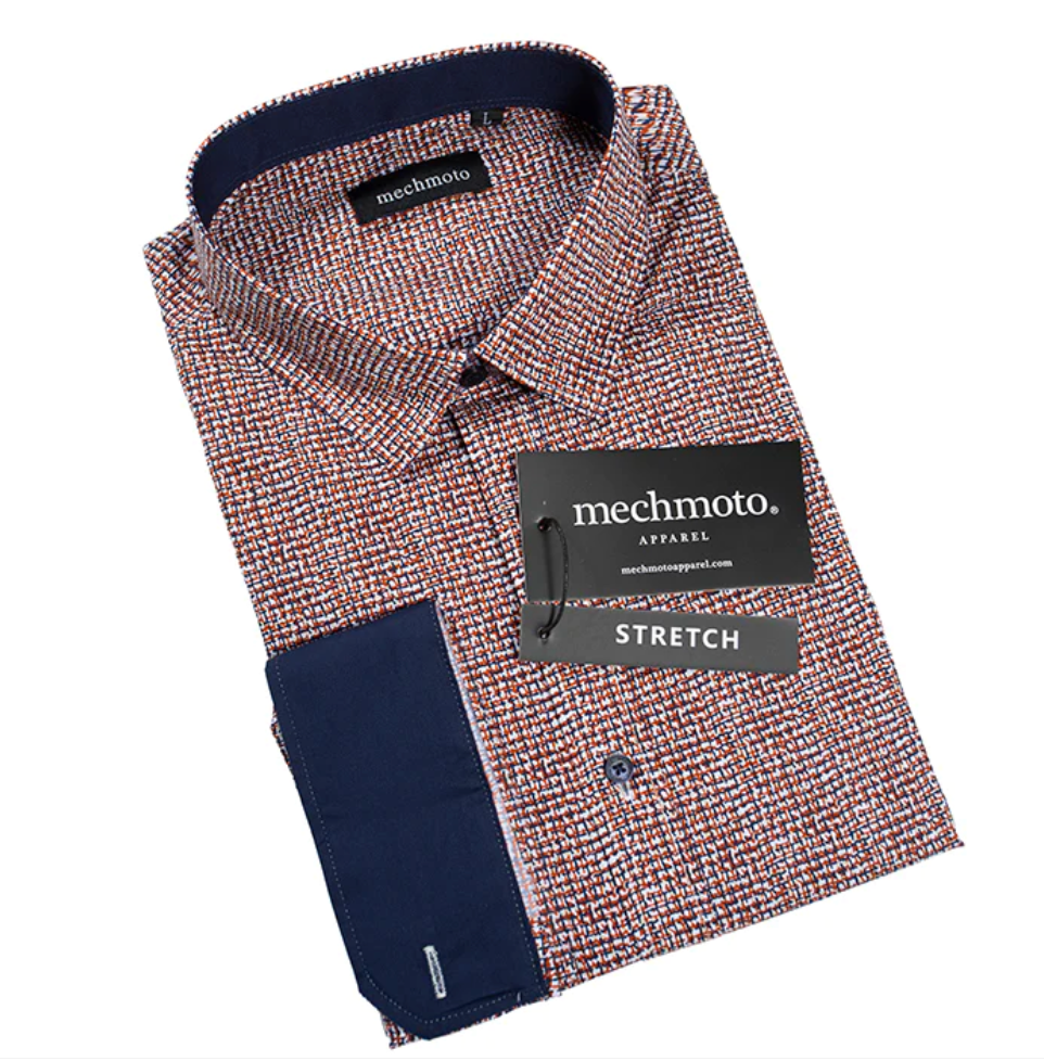 STRETCH HONEYCOMB PRINT SHIRT