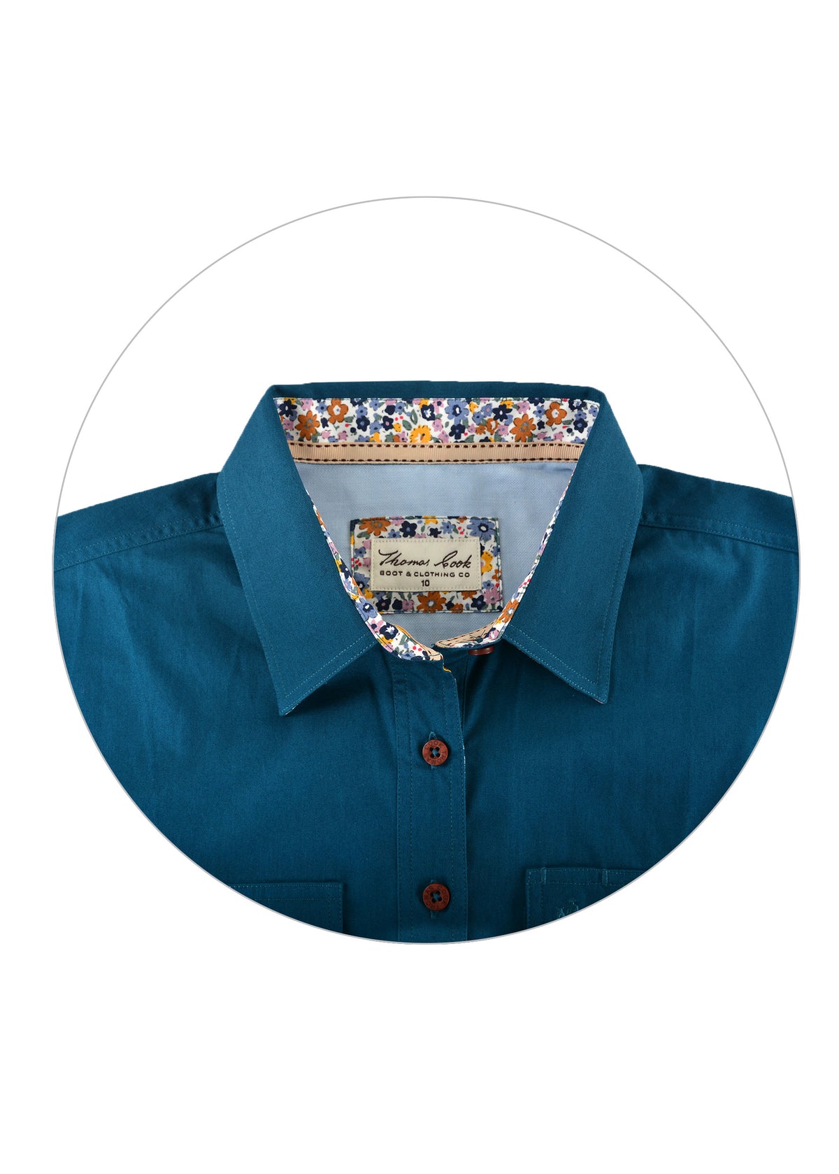 WOMENS 1/2 BUTTON SHIRT