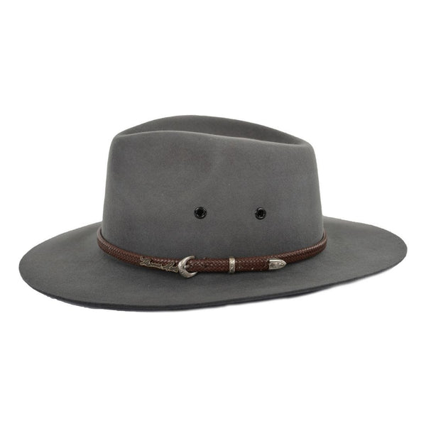 REDESDALE WOOL FELT HAT GUNMETAL GREY - Rustik Cove