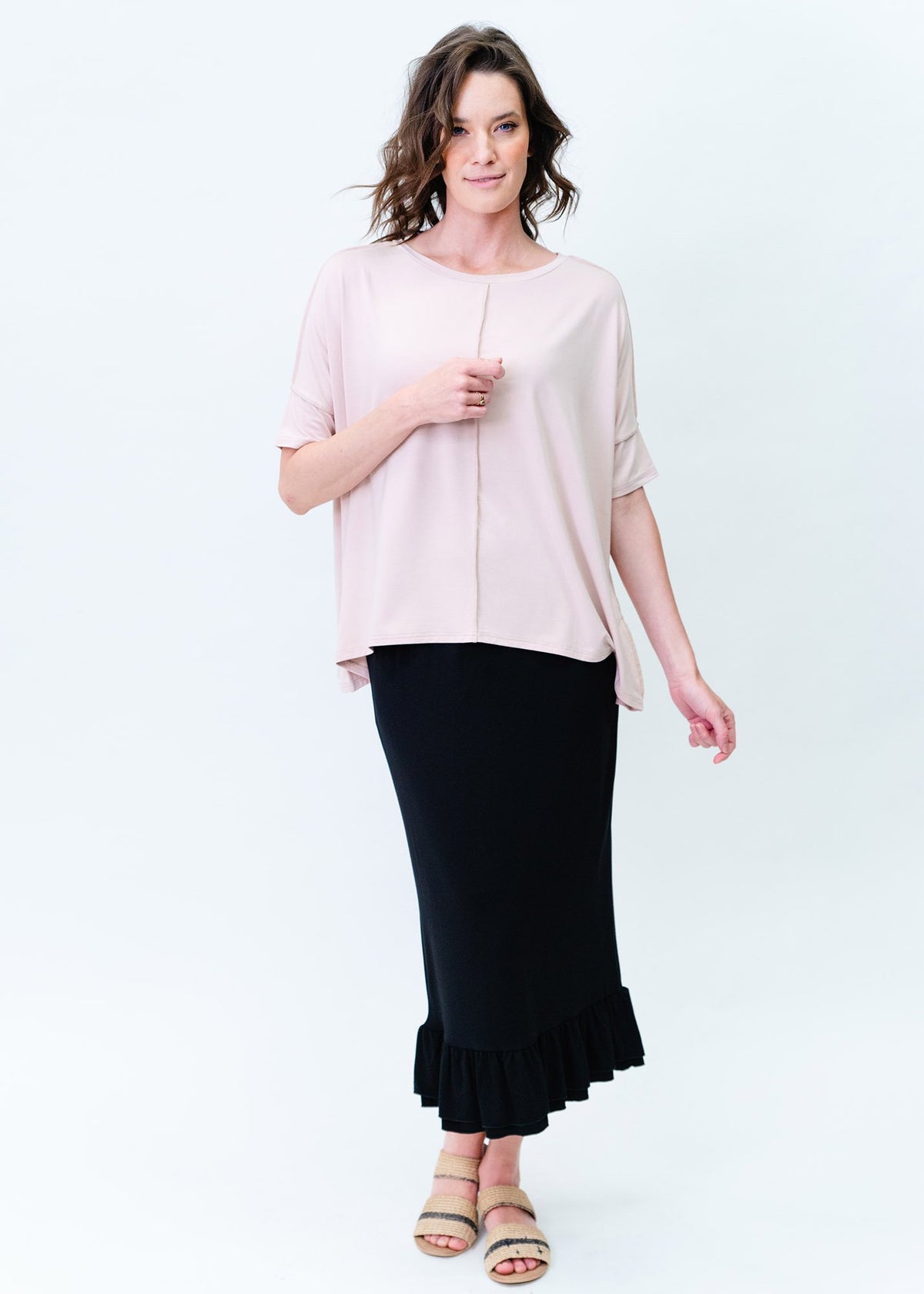 KATY FRILL MAXI SKIRT