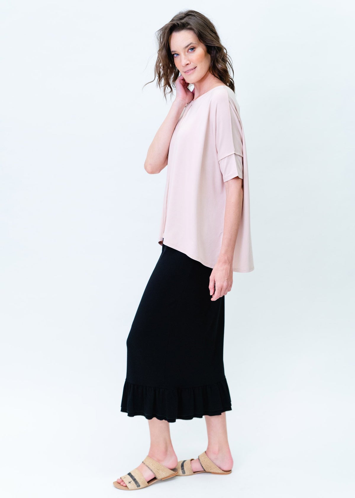 KATY FRILL MAXI SKIRT