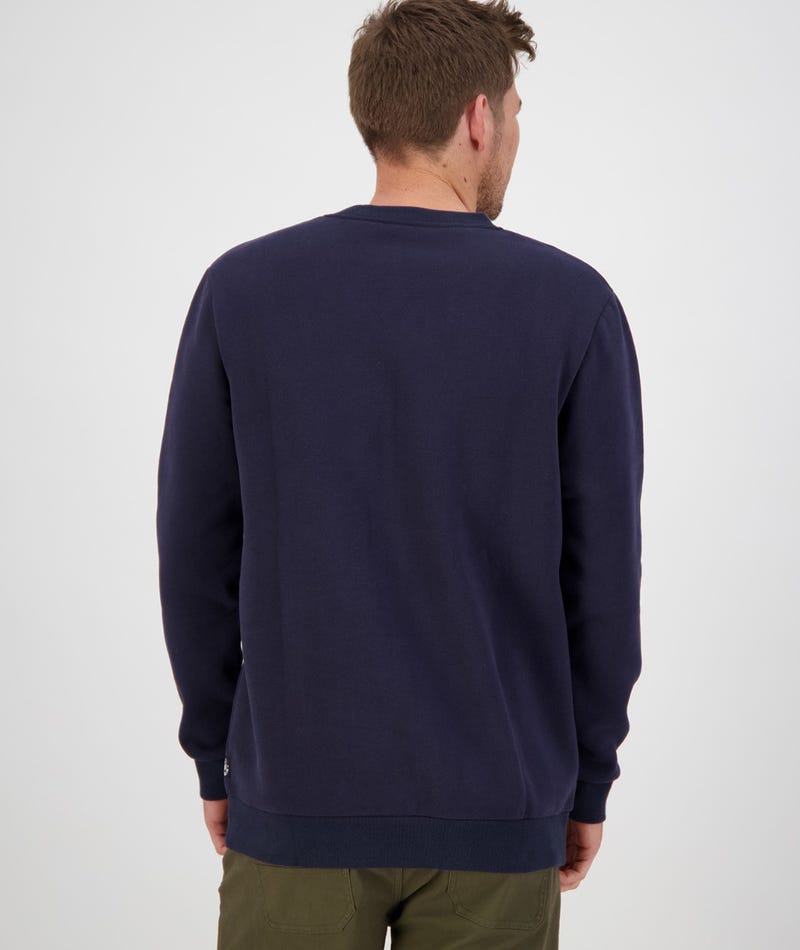 CHECK LOGO PRINT FLEECE CREW